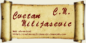Cvetan Milijašević vizit kartica
